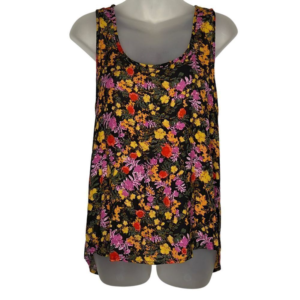Ella Moss Split Back Floral Tank Top XS